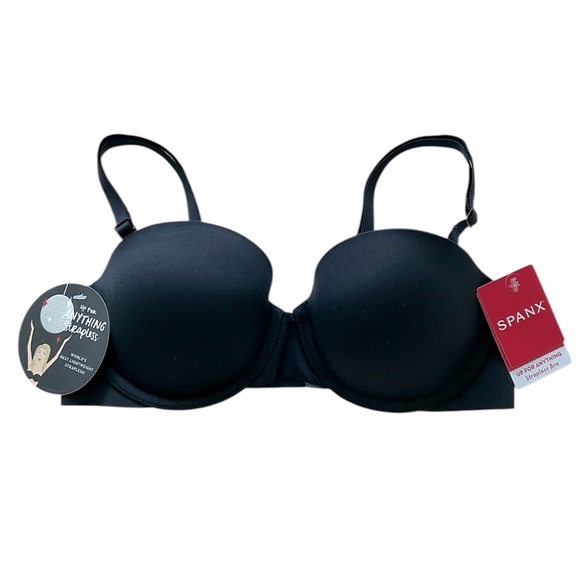 New Women's SPANX 30022R Black Up For Anything Strapless Multi Way Bra Size 32B - Picture 3 of 6
